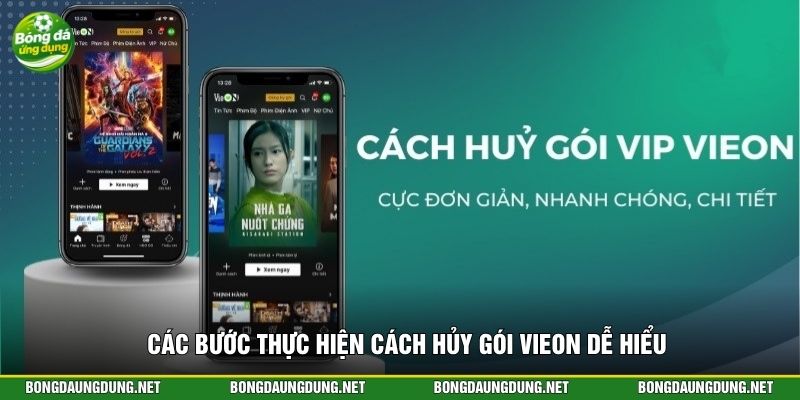 Các bước thực hiện cách hủy gói VieON dễ hiểu