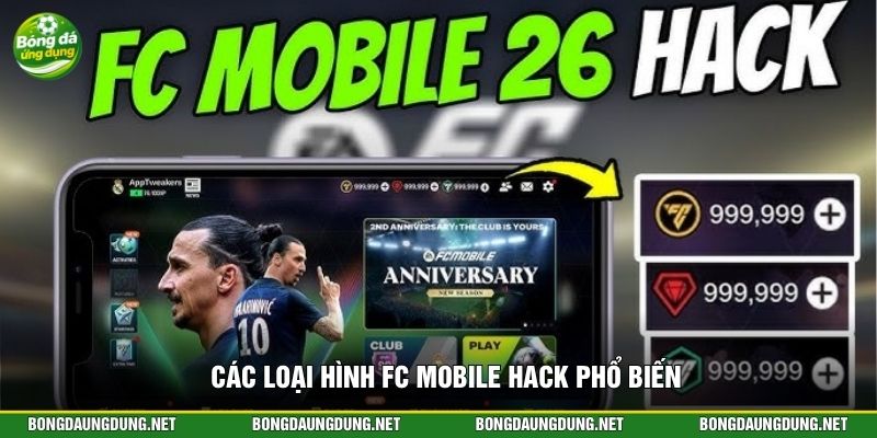 Các loại hình FC Mobile hack phổ biến