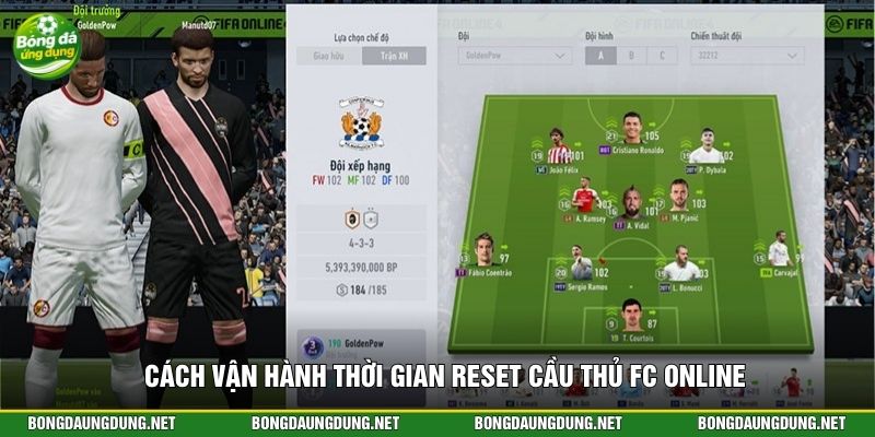 Cách vận hành thời gian reset cầu thủ FC online