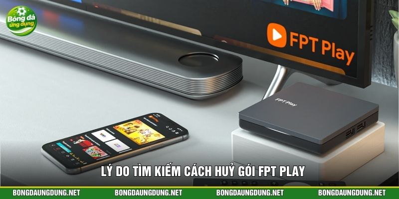 Lý do tìm kiếm cách huỷ gói FPT Play